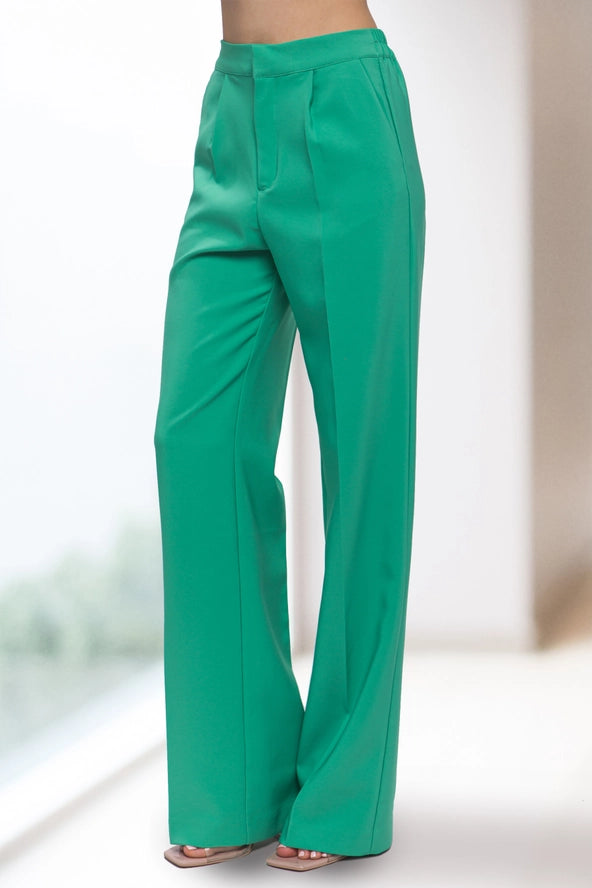 Regular-Fit Dress Pants w/ Elastic Back