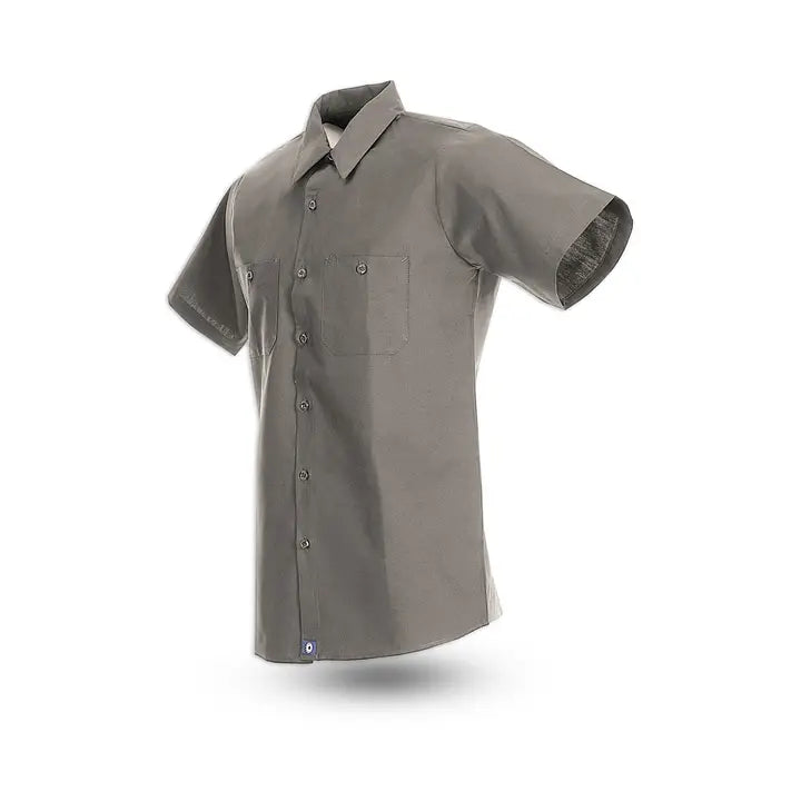 Men's Short Sleeve Graphite Grey Industrial Work Shirt