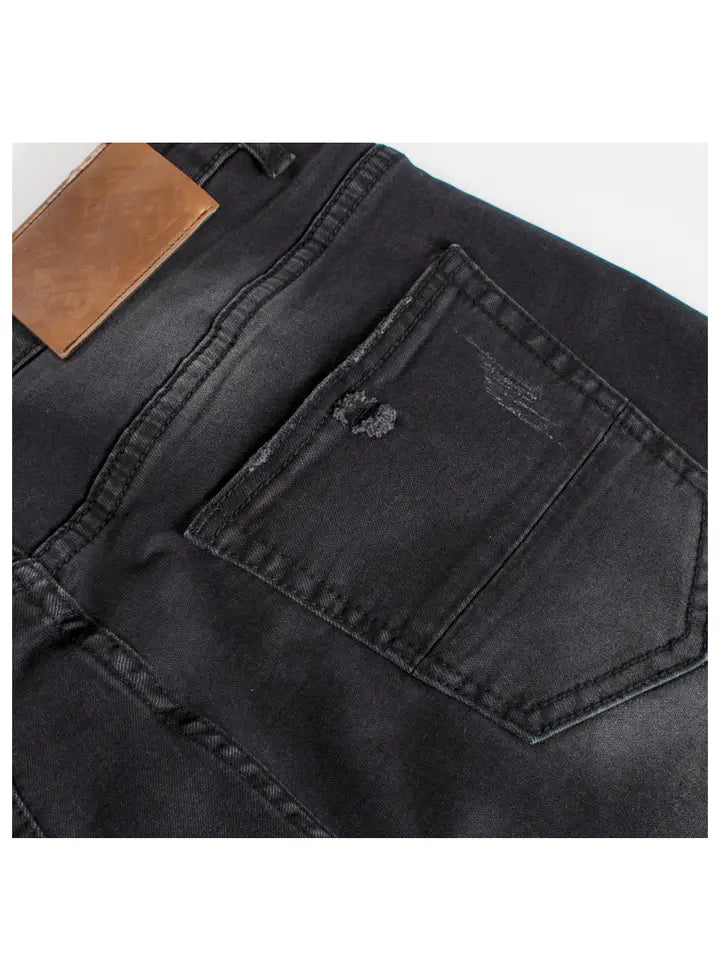 Black Skinny Jean with Python Patch