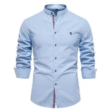 Men's Full Size Button Down Embroidered Shirt