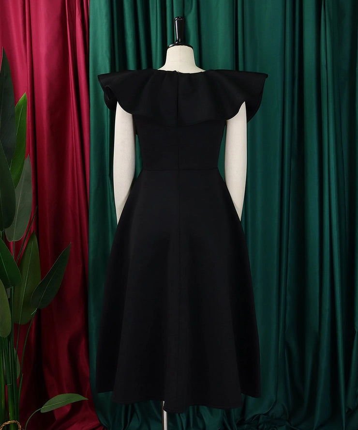 Elegant Ruffled Skirt Banquet Dress