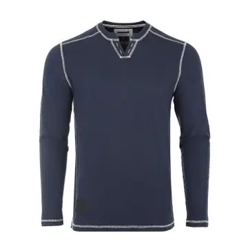 Men's Long Sleeve V Notch Neck Henley Shirts