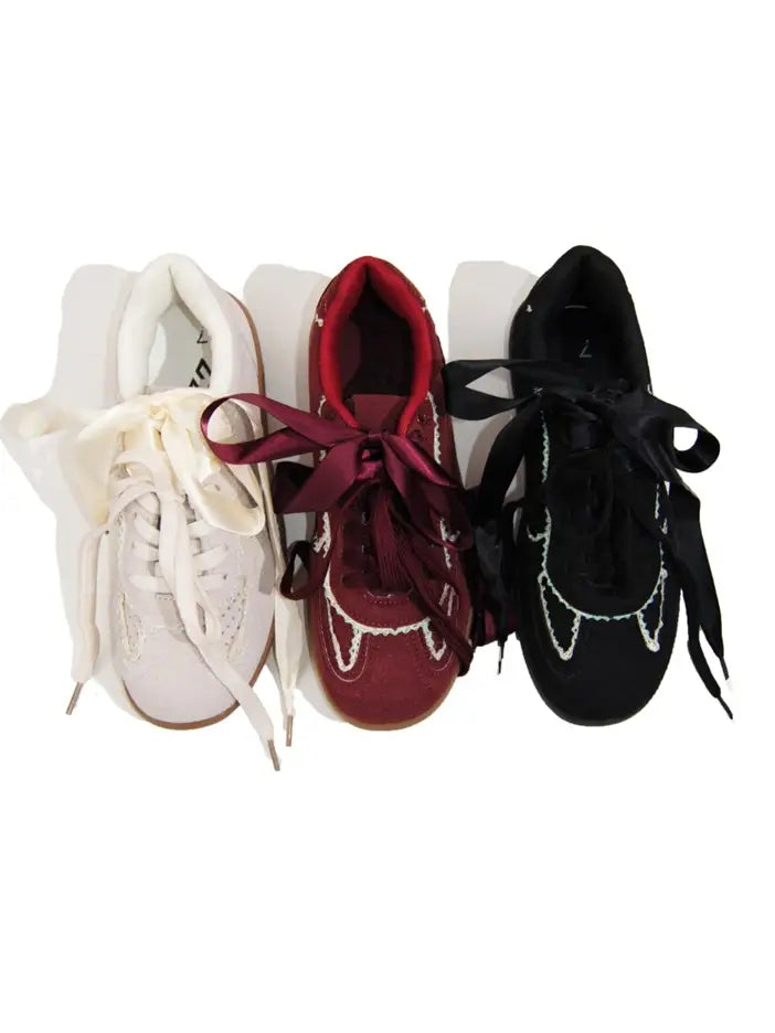 Lace & Satin Sneakers