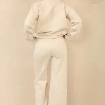 Oversized Crucifix Cros Hoodie with Wide Leg Trouser