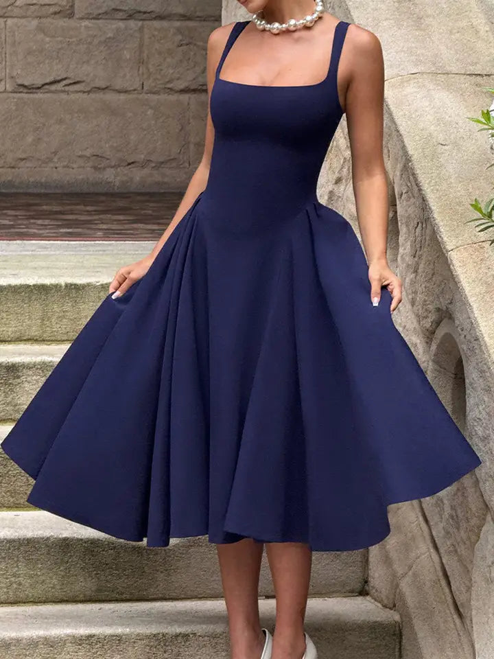 Elegant Strapless Dress in Navy Black and Wine For Events