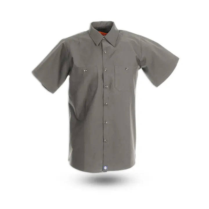 Men's Short Sleeve Graphite Grey Industrial Work Shirt