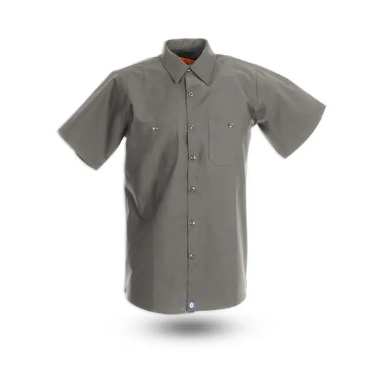 Men's Short Sleeve Graphite Grey Industrial Work Shirt