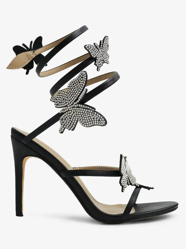 Sweet Utopia - Fantasy Spiral Strap Heel w/ Butterfly Detail