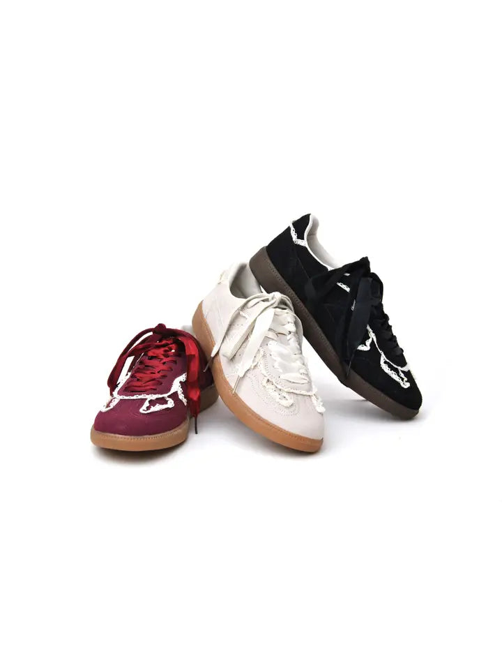 Lace & Satin Sneakers