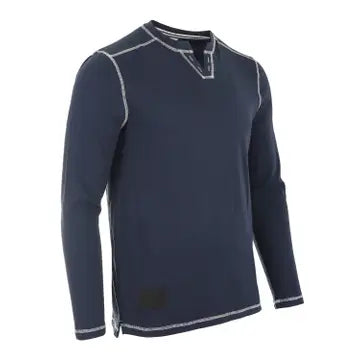 Men's Long Sleeve V Notch Neck Henley Shirts