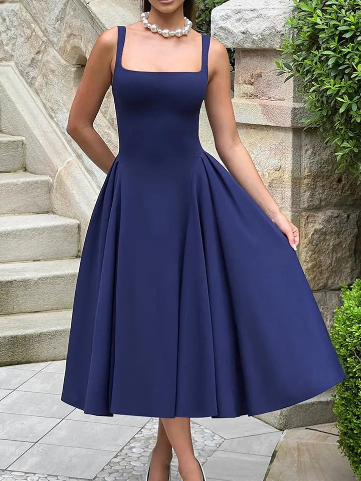 Elegant Strapless Dress in Navy Black and Wine For Events