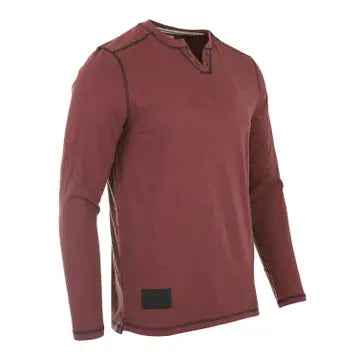 Men's Long Sleeve V Notch Neck Henley Shirts