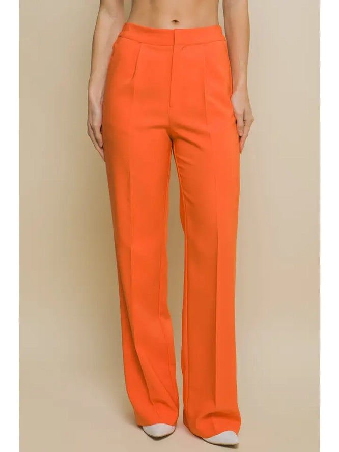 Regular-Fit Dress Pants w/ Elastic Back