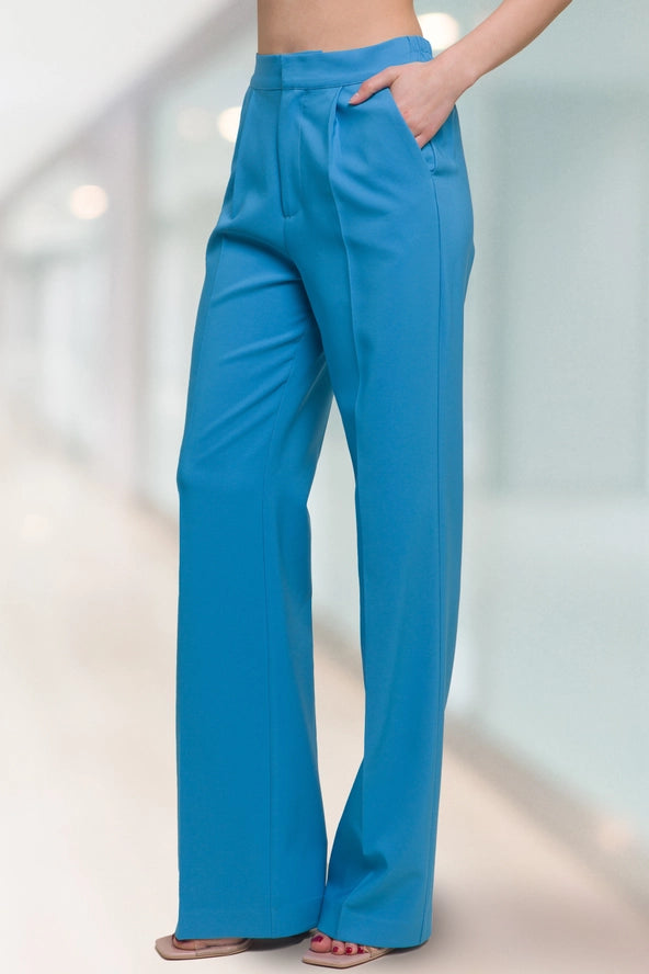 Regular-Fit Dress Pants w/ Elastic Back
