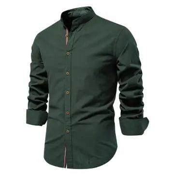 Men's Full Size Button Down Embroidered Shirt