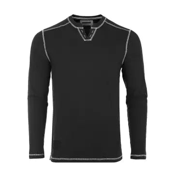 Men's Long Sleeve V Notch Neck Henley Shirts