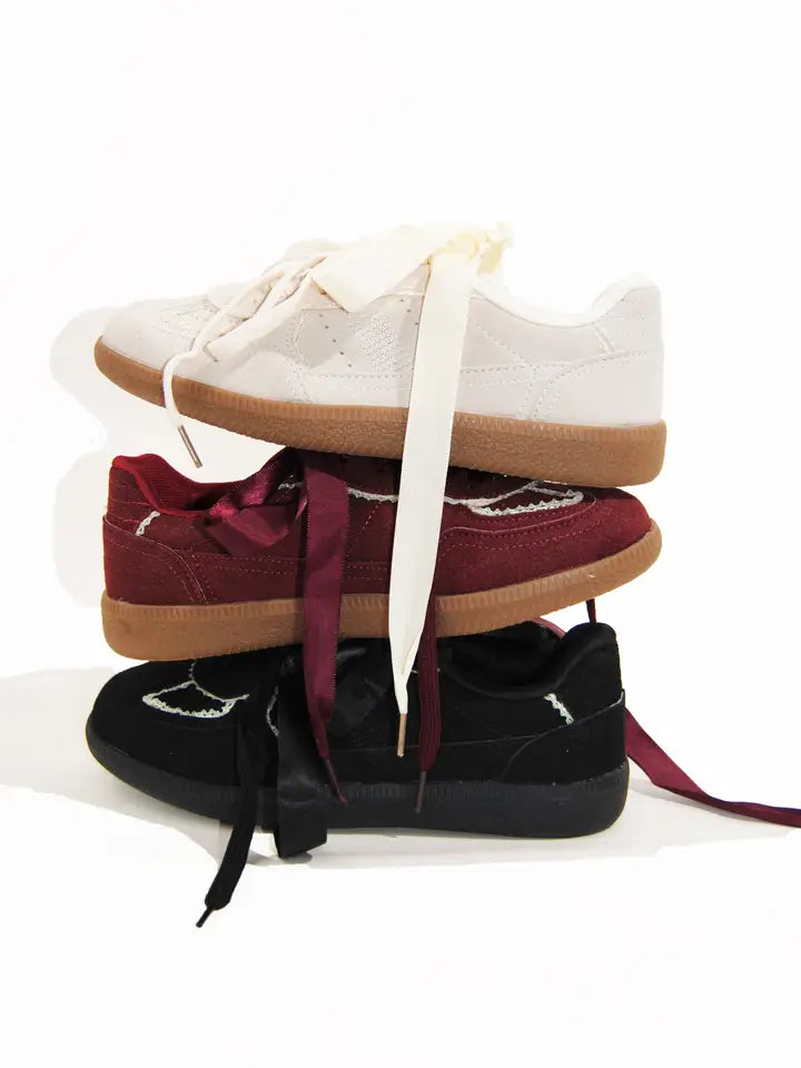 Lace & Satin Sneakers