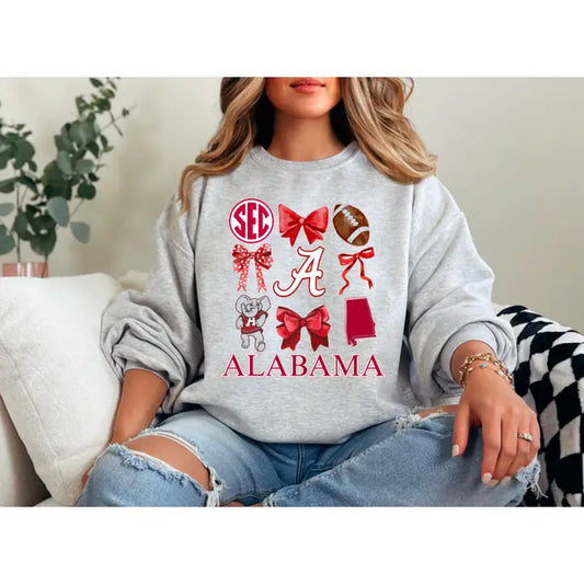 Alabama Football Coquette Sweatshirt Roll Tide