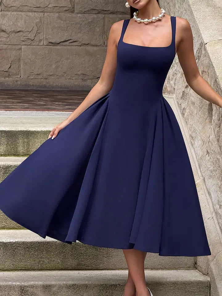 Elegant Strapless Dress in Navy Black and Wine For Events